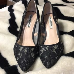 Karl Langerfield Paris Lace Heels